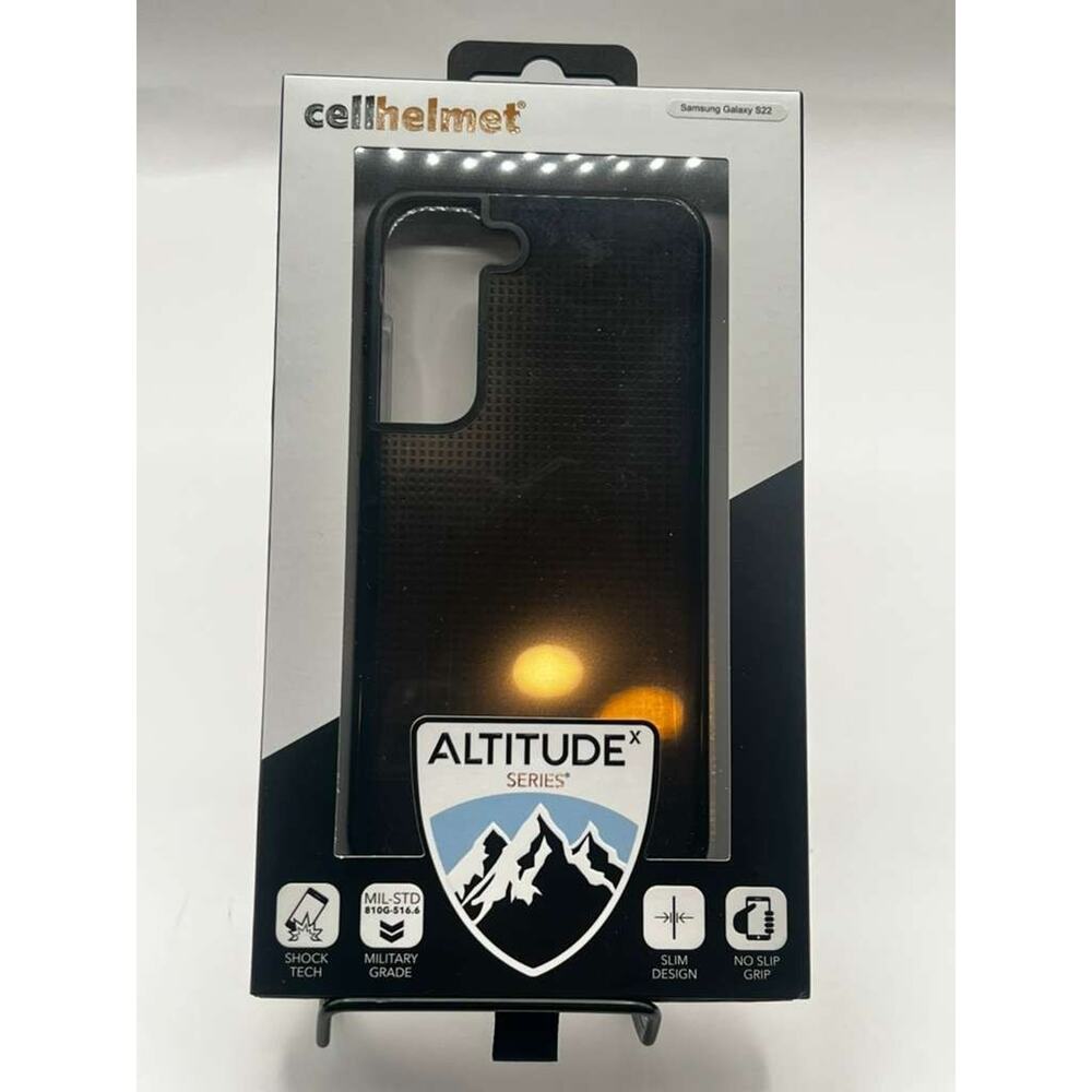 Cellhelmet Altitude X Series Case for Samsung Galaxy S22 Slim NonSlip Grip Black